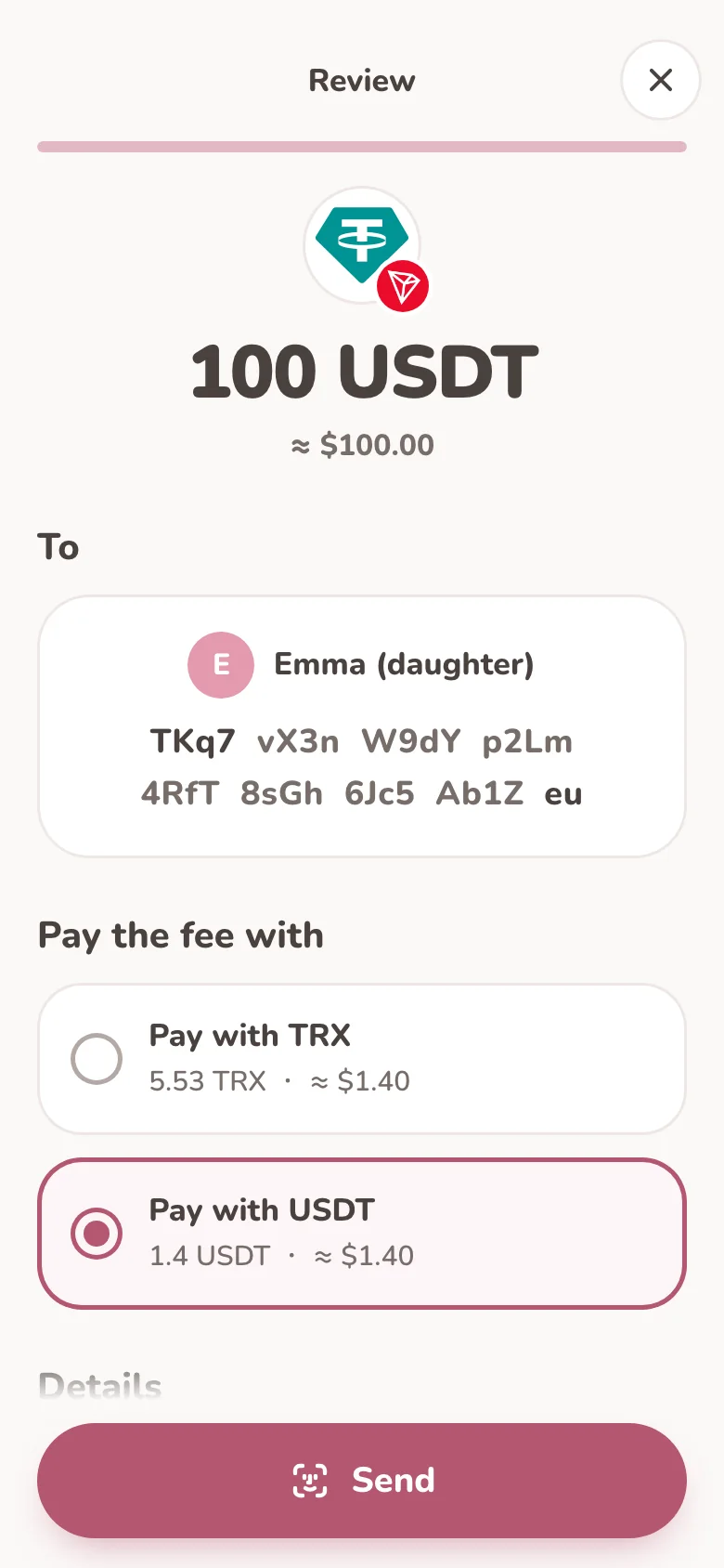 Review before sending